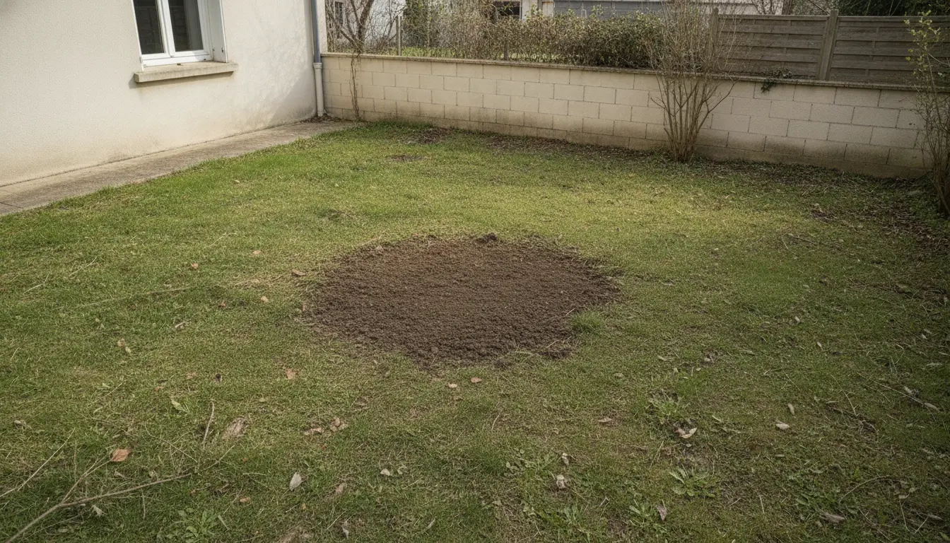 Sol nivelé après rognage mécanique