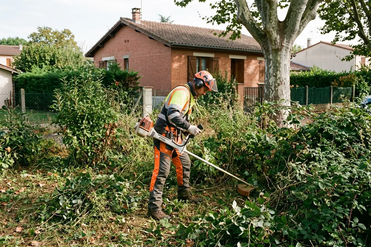 Débroussaillage de terrain à Pibrac
