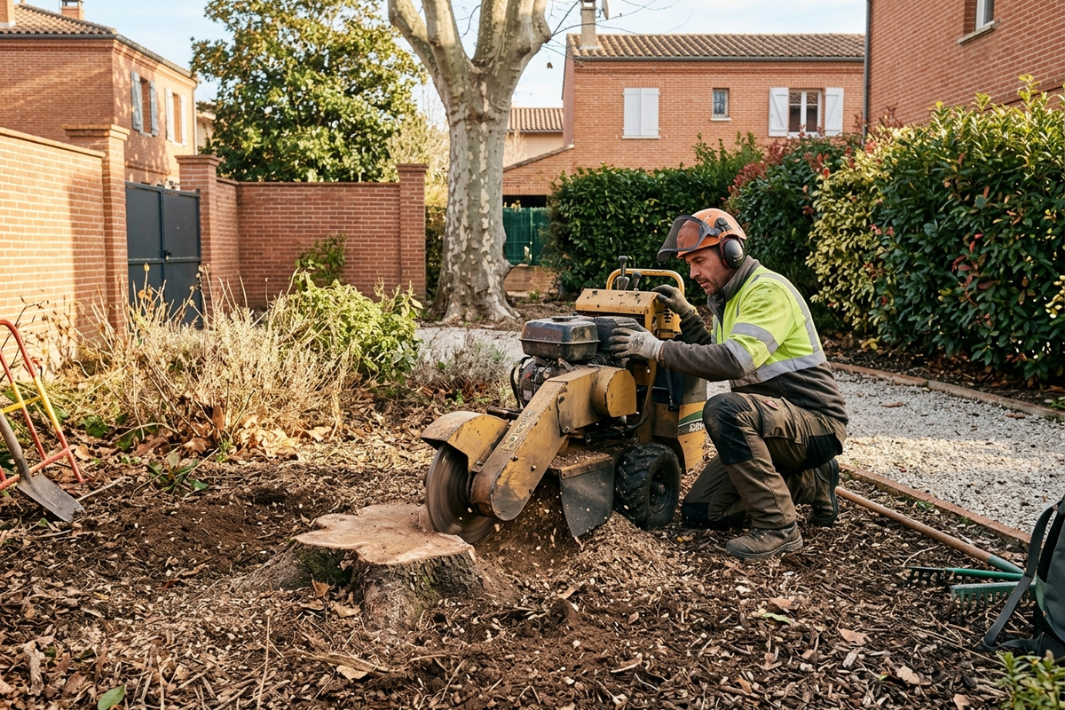 Dessouchage et rognage de souches à Toulouse