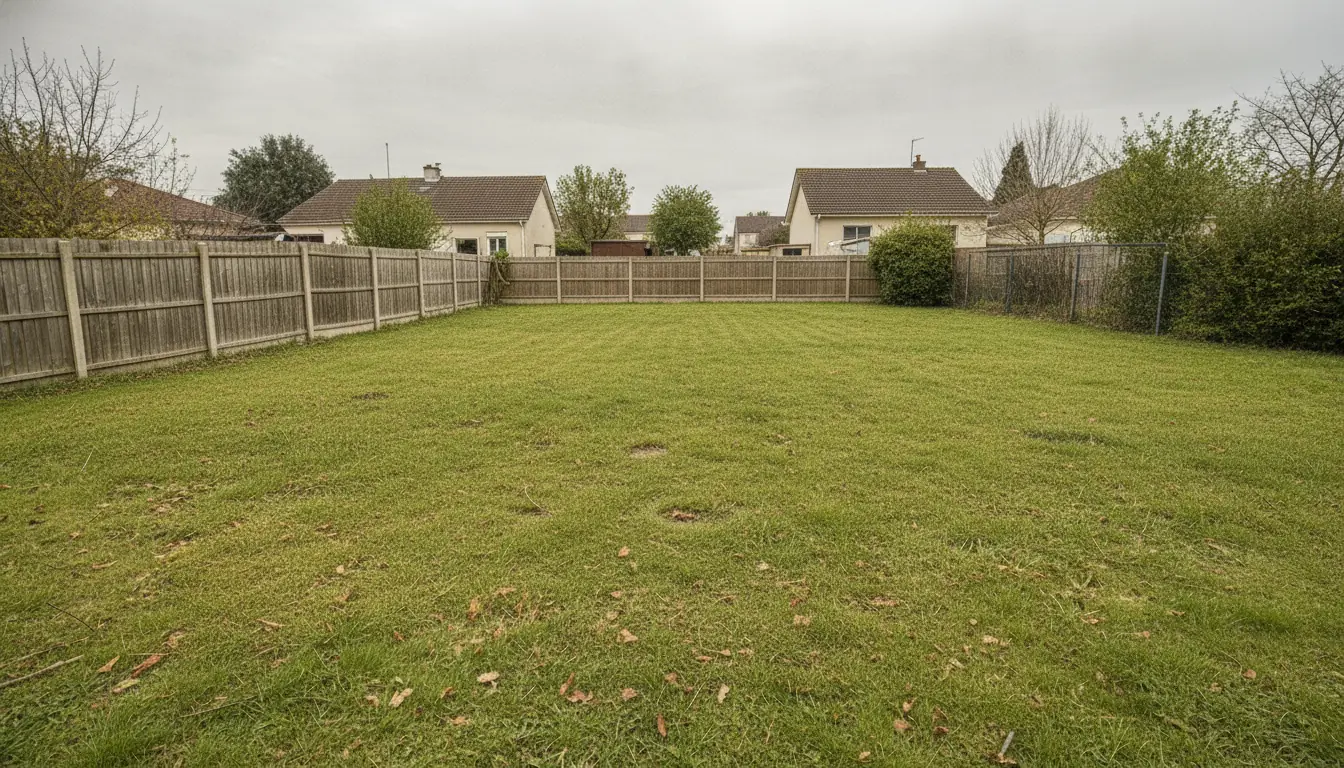 Jardin dégagé et propre après évacuation des déchets verts à Lardenne